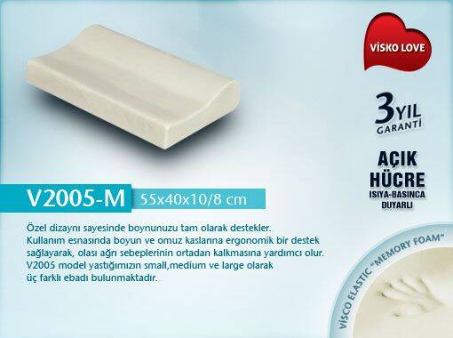 Visko Love V2005-L Boyun Destekli Visco Yastık - 3
